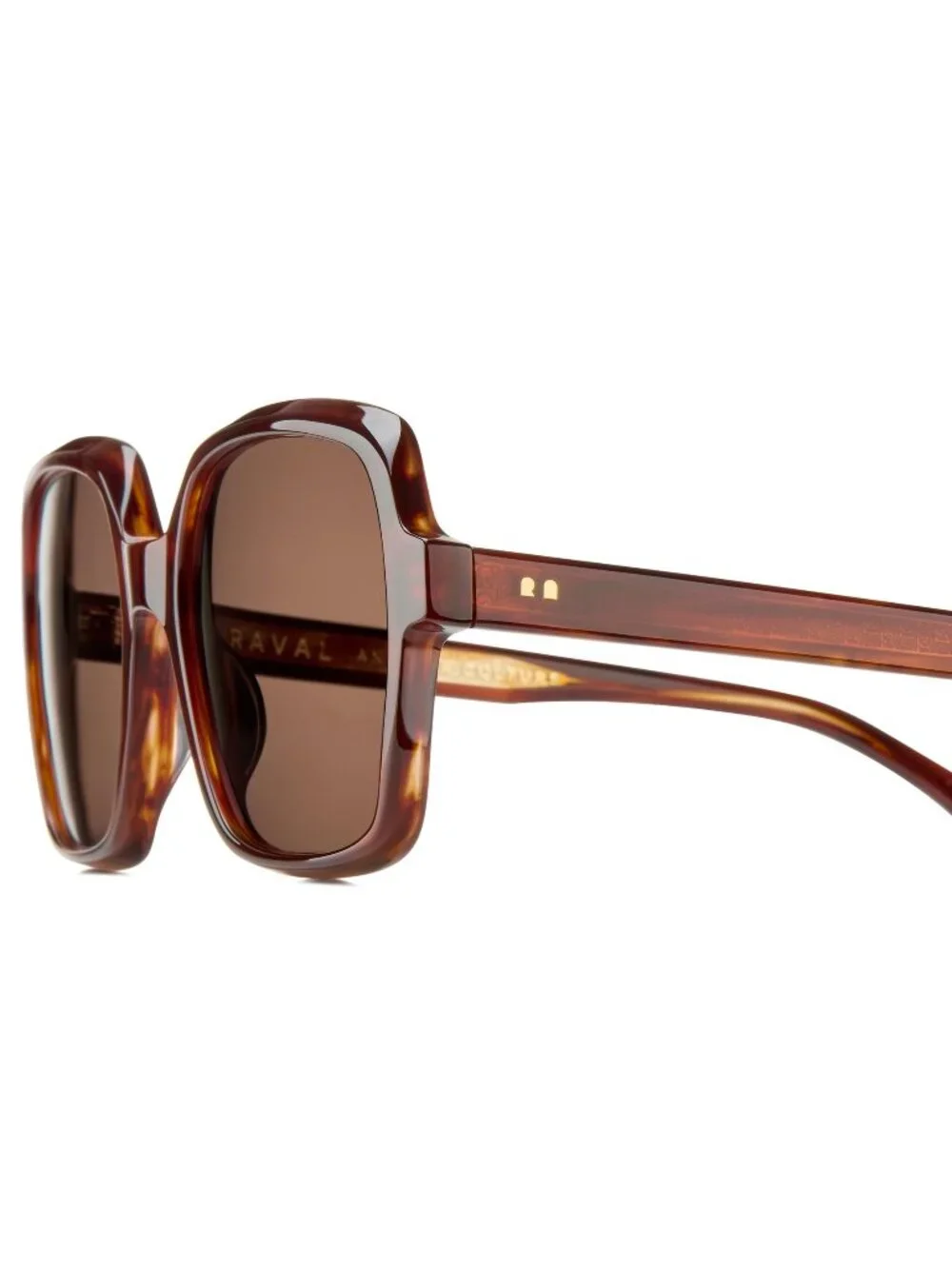 New Raval Eyewear Women's Sunglasses Havana Square Brown Lens Acetate Frame DESI
